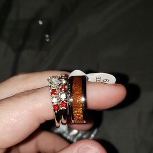 Couples wedding ring set